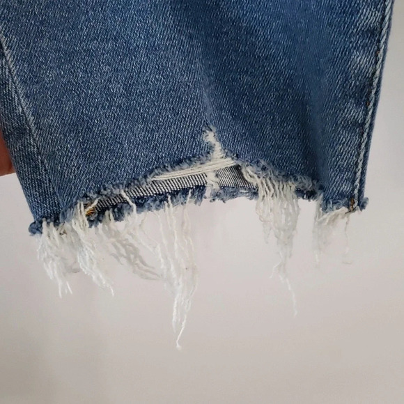 Good American x Zara High Rise Skinny Jeans Medium Wash Women's 30W/62 Distress - Picture 12 of 16